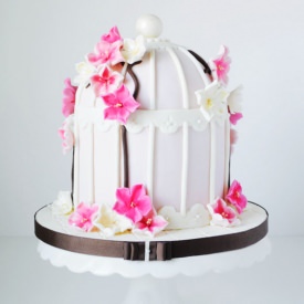 Cherry Blossom Birdcage Cake - Recipe photo by JuniperCakery