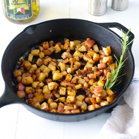 Skillet Fried Breakfast Potatoes - Recipe photo by newsouthfoodco