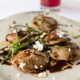 GF Roasted Eggplant Ravioli - Recipe photo by lanapribic