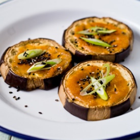 Grilled Sweet Miso Aubergine - Recipe photo by peaches and donuts