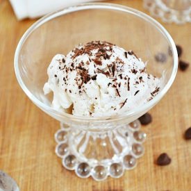 Frozen Chocolate Chip Greek Yogurt - Recipe photo by Vanessa At the Picket Fence