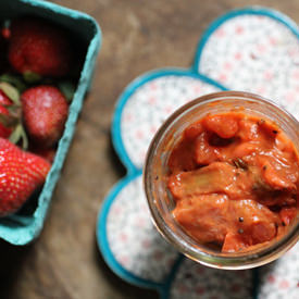 Rhubarb Strawberry Indian Pickle - Recipe photo by chitra