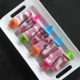 Blackberry & Yogurt Swirl Popsicles - Recipe photo by Joan@ Chocolate and more