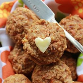 Healthy Carrot Date Coconut Muffins - Recipe photo by kneadtocook