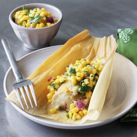 Pulled Pork Tamales with Corn Salsa - Recipe photo by Kitchen Konfidence