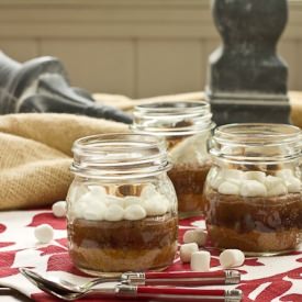 S'mores Brownies in Jars - Recipe photo by thatskinnychickcanbake