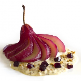 Poached Pears Almond Cream Wine Jelly - Recipe photo by AllThatCooking