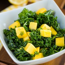 Massaged Kale Salad with Mango - Recipe photo by Just One Cookbook