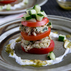 Tower of Tomato and Mackerel - Recipe photo by BrendaKookt