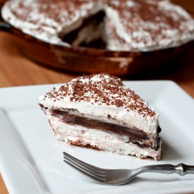 Chocolate Ribbon Pie - Recipe photo by Tonya at Love of Family and Home