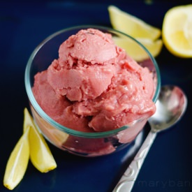 Earl Grey Rhubarb Sorbet - Recipe photo by Mary from Sweet Roots