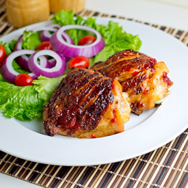 Cherry Bomb Chicken - Recipe photo by The Midnight Baker