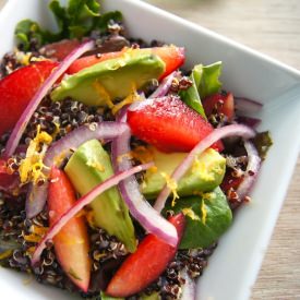 Lemon-Quinoa Plum & Avocado Salad - Recipe photo by cookingontheweekends