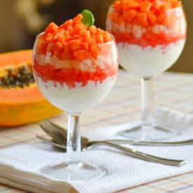 Pawpaw Served with Yoghurt - Recipe photo by TasteOfNigeria