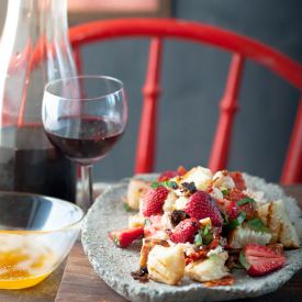 Strawberry Panzanella - Recipe photo by Somewhere Ove The Kitchen