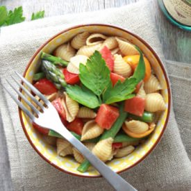Veggie Pasta Salad w/Balsamic Dijon - Recipe photo by kneadtocook
