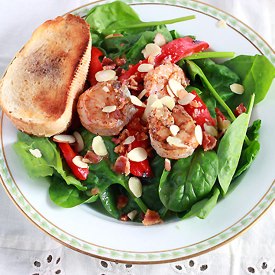 Grilled Shrimp and Spinach Salad - Recipe photo by cookingbride