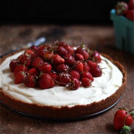 Strawberries + Cream Tart - Recipe photo by The Clever Carrot
