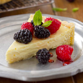 Yogurt Cheese Tart - Recipe photo by a communal table