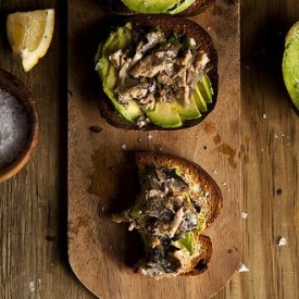 Avocado + Sardine Tartines - Recipe photo by sassykitchen