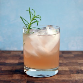 Rosemary Rhubarb Daiquiris - Recipe photo by PinchandSwirl