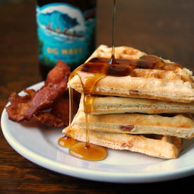Beer Bacon Waffles - Recipe photo by eatdrinkadvJC