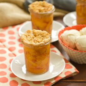 Peach Crisp in Jars - Recipe photo by thatskinnychickcanbake
