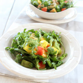 Shrimp Mango Arugula Salad - Recipe photo by Whitney Bond