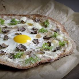 Pizza Bianca with Summer Truffles - Recipe photo by Food with a View