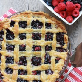 Triple Berry Pie with Butter Crust - Recipe photo by kneadtocook