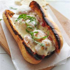 Grilled Beef Meatball Subs - Recipe photo by BevCooks
