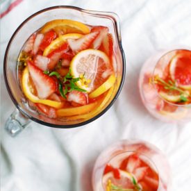 Sparkling Strawberry Rosé Sangria - Recipe photo by brooklynsupper