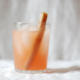 Rhubarbarian Cocktail - Recipe photo by onetomato-twotomato