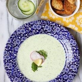 Chilled Cucumber Cilantro Soup - Recipe photo by yoursouthernpeach