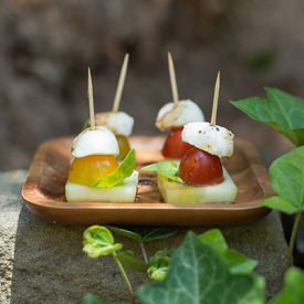 Cucumber Caprese Bites - Recipe photo by forestfeast