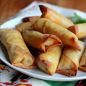Baked Cheesy Chicken Egg Rolls - Recipe photo by bakerbettie