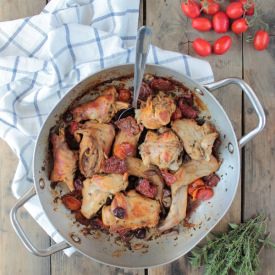 Rabbit Dried Tomatoes and Olives - Recipe photo by La cucina spontanea