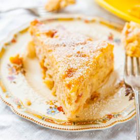 Peaches & Cream Fluffy Muffin Cake - Recipe photo by Averie