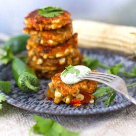 Spicy Corn Fritter - Recipe photo by Feasting at Home