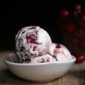 Roasted Cherry & Ganache Ice Cream - Recipe photo by Arts and Tarts