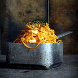 Carrot Spaghetti Aglio & Olio - Recipe photo by Food with a View