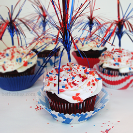 Firecracker Cupcakes - Recipe photo by TheCollegiateBaker
