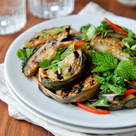 Thai-Style Grilled Eggplant Salad - Recipe photo by rachelcooksthai