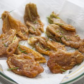 Beer Battered Fried Squash Blossoms - Recipe photo by Country Spoon