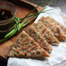 Garlic Scape Pancakes - Recipe photo by kitchenvignettes