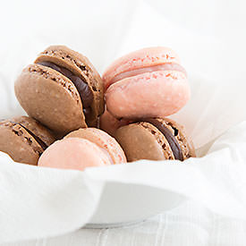 Raspberry-lime Macarons - Recipe photo by strudelandcream