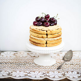 Brown Butter Waffle Cake & Sorghum - Recipe photo by localmilk