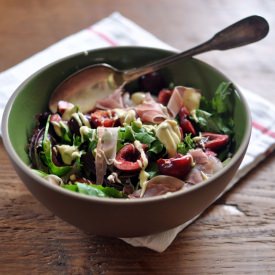 Cherry and Prosciutto Salad - Recipe photo by Turntable Kitchen