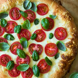 Four Cheese Caprese Pizza - Recipe photo by cooking classy