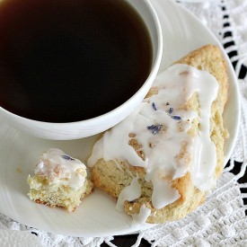 Glazed Sweet Lavender Scones - Recipe photo by ldh
